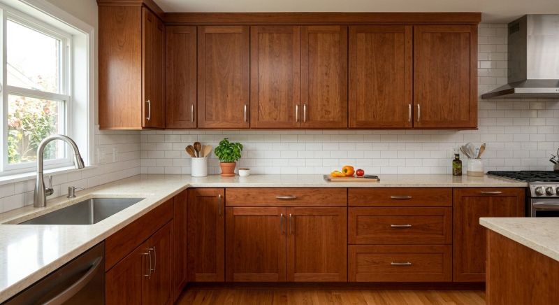 Cherry Cabinet Refacing in Lafayette, IN