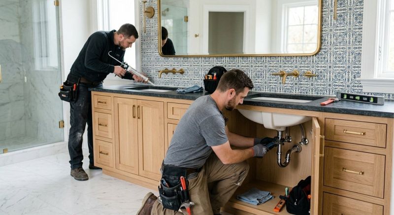 Custom Vanity Installation in Bloomington, IN