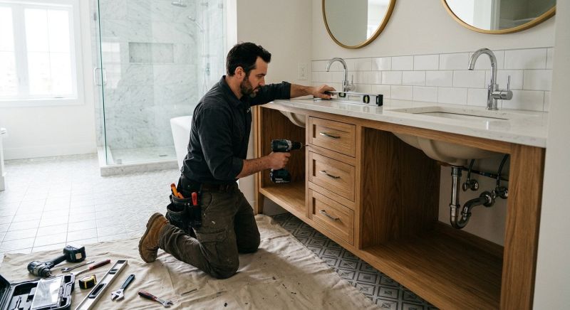 Custom Vanity Installation in Bloomington, IN