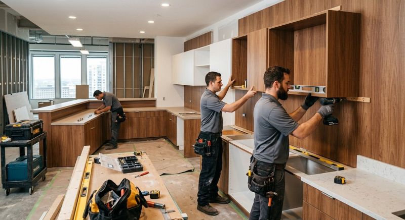 Pine Cabinets Installation in Bloomington, IN
